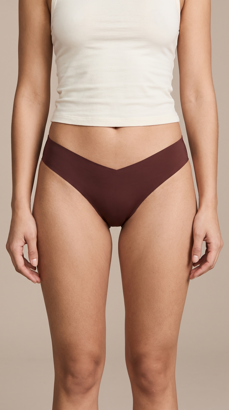 Seamless Thong with Cotton Gusset
