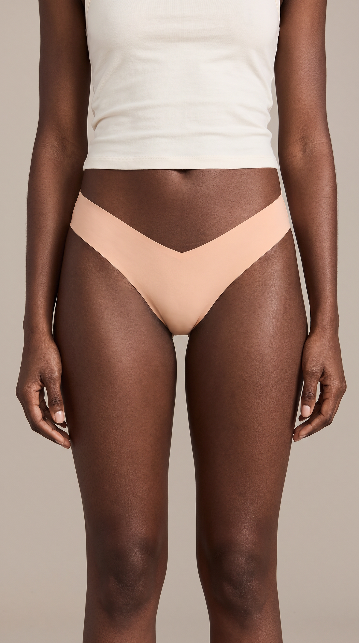 Seamless Thong with Cotton Gusset